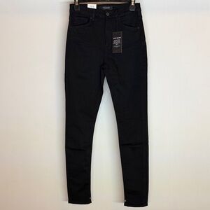 NWT Scotch and Soda Women's Black Haut High Rise Skinny Jeans 28x34